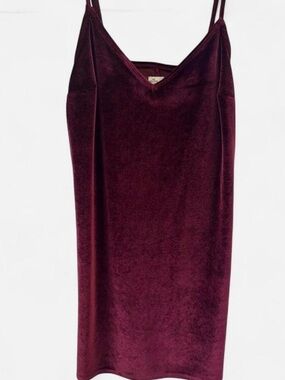 Hollister | Burgundy Velvet Mini Dress | Size S